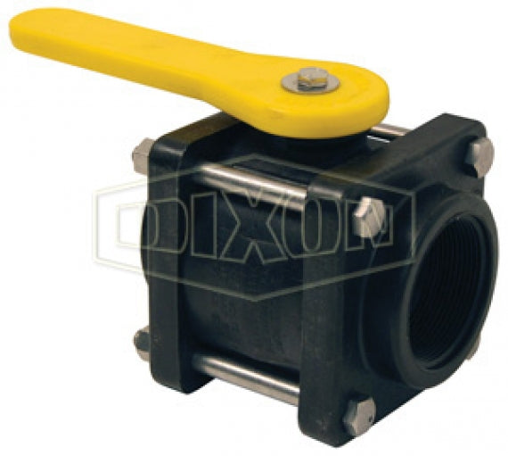PVFPS200 by Dixon Valve | Compact Bolted Ball Valve | Full Port | 2" Female NPT x 2" Female NPT | Polypropylene