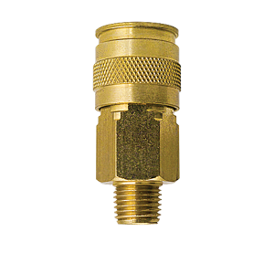 B-2UM2-B Breco by Foster | U Series | Quick Disconnect | 1/4" Universal Coupler x 1/4" Male NPT Thread | Straight | Brass