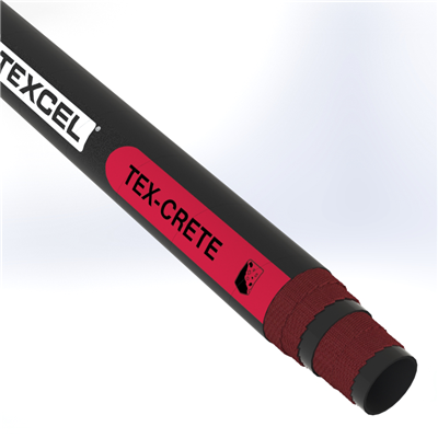 CRETE-3.0-100B by Texcel | TEX-CRETE Series | Textile Concrete Hose | 3" Hose ID | 1230 PSI | Black