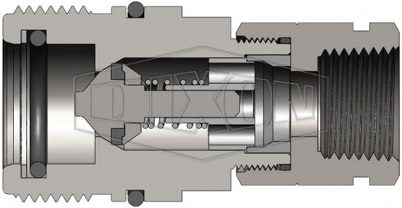 CVV4F4 by Dixon Valve | Hydraulic Quick Disconnect Coupling | CVV-Series | 1/2" Female NPTF x 1/2" European Interchange | Plug | Steel