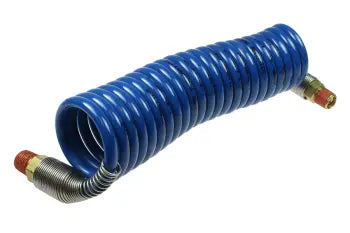 N18-50 by Coilhose | Coiled Air Hose | 1/8" Hose ID | No Fittings | Blue | Nylon | 50ft