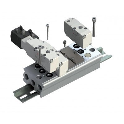 01VB000006N by AIGNEP | 01V Control Valves Series Series | 6 Station | Fixed Length Manifold Base | 1/8" NPTF