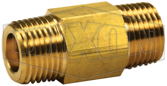 ASP3103-40 by Dixon Valve | Pneumatic Disposable In-Line Nipple Filter | 3/8" Male NPT | 300 PSI | 30 SCFM Air Flow | 40 Micron Element | Brass