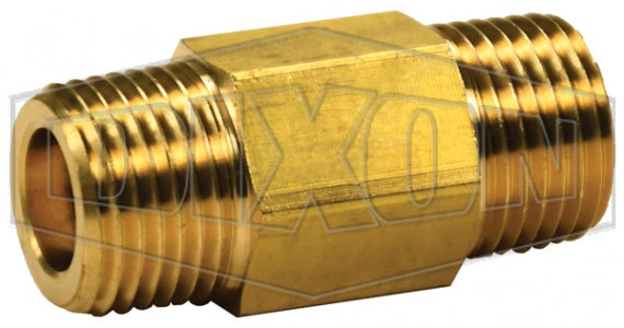 ASP3104-40 by Dixon Valve | Pneumatic Disposable In-Line Nipple Filter | 1/2" Male NPT | 300 PSI | 50 SCFM Air Flow | 40 Micron Element | Brass