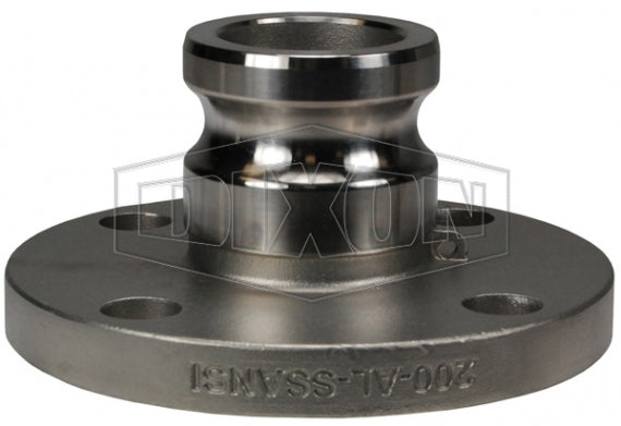 200-AL-SSANSI by Dixon Valve | Cam & Groove Flange Adapter | 2" Adapter x 150# ANSI Flange | 3/4" Flange Thickness | 316 Stainless Steel