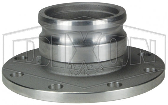 400-AL-AL by Dixon Valve | Cam & Groove Flange Adapter | 4" Adapter x 150# Flange | 5/8" Flange Thickness | Aluminum