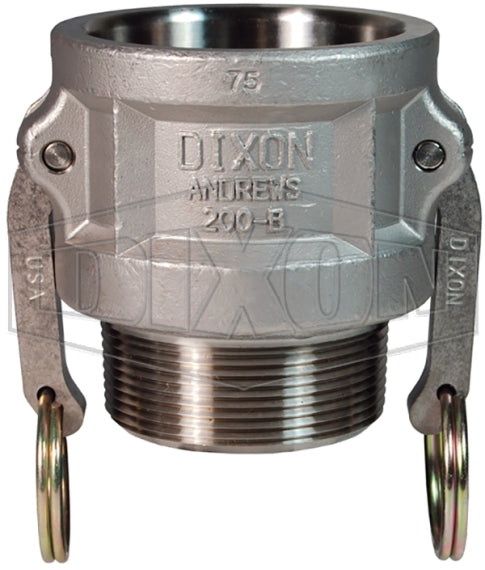 150-B-SS by Dixon Valve | Cam & Groove Coupler | Type B | 1-1/2" Coupler x 1-1/2" Male NPT | 316 Stainless Steel