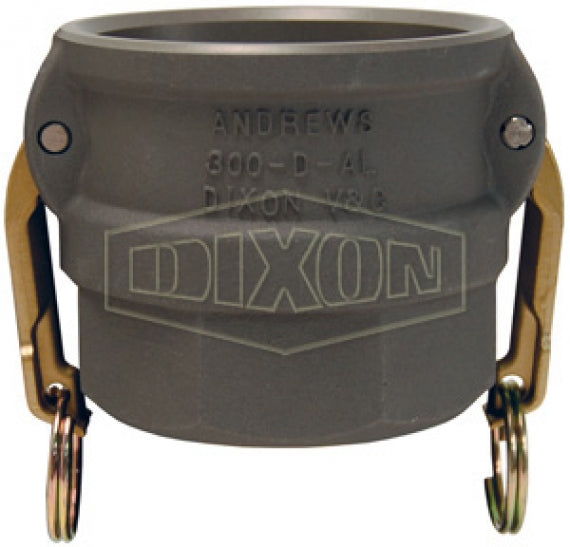 400-D-ALH by Dixon Valve | Cam & Groove Coupler | Type D | 4" Coupler x 4" Female NPT | Aluminum Hard Coat