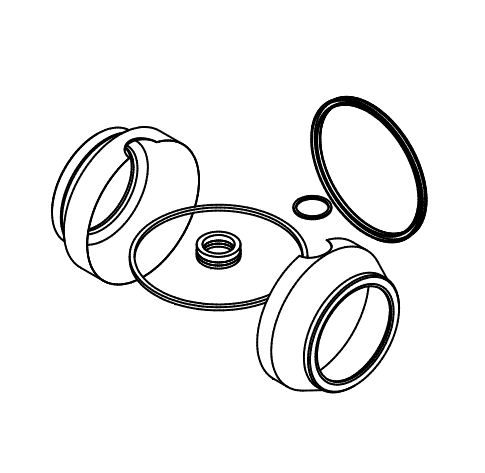 DM222SSTS by Banjo | Dry-Mate® Dry Disconnect | 2" Full Port Female Dry-Mate Repair Kit | PTFE | Stainless Steel
