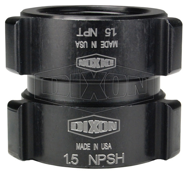 N53-30S30T Dixon Aluminum Swivel Female x Rigid Female Adapter - Style N53 - Rocker Lug - 3" Female NPSH x 3" Female NPT