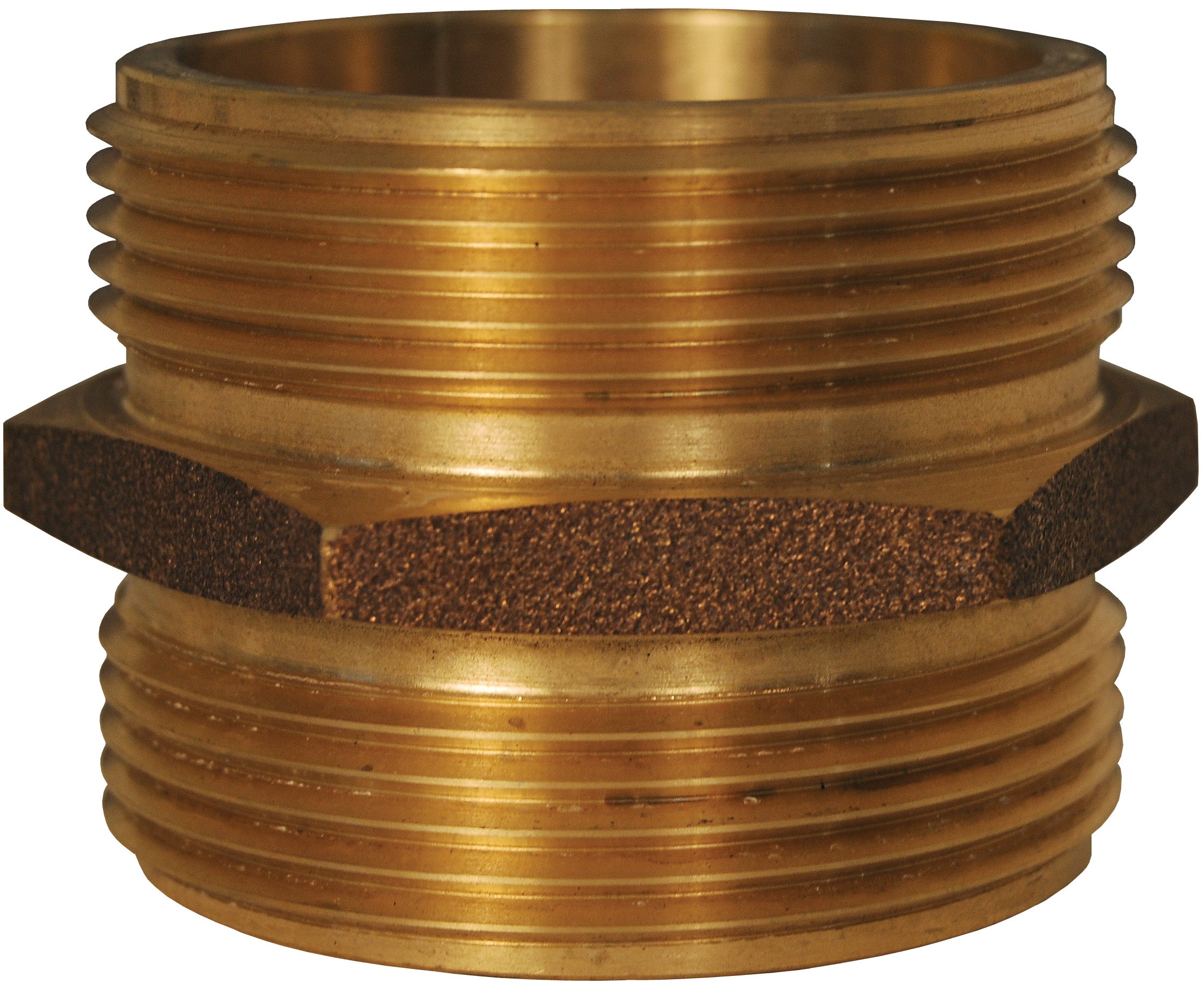 DMH15F15S-D Dixon Cast Brass Double Male Hex Nipple - 1-1/2" Male NPT x 1-1/2" Male NPSH (Domestic)