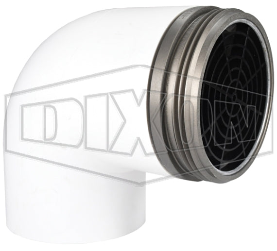 ADH90M60F Dixon Dry Fire Hydrant Male Adapter - 90° - 6" Male NST(NH) - Hardcoat Aluminum & PVC
