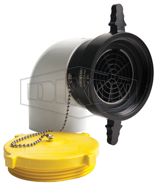 ADH90F60F Dixon Dry Fire Hydrant Female Adapter - 90° - 6" Female NST(NH) - Hardcoat Aluminum & PVC