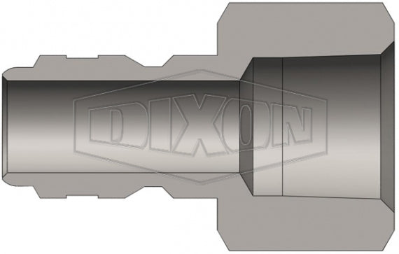 E1F1-S by Dixon Valve | Hydraulic Quick Disconnect Coupling | E-Series | 1/8" Female NPTF x 1/8" Straight-Through Interchange | Plug | 303 Stainless Steel
