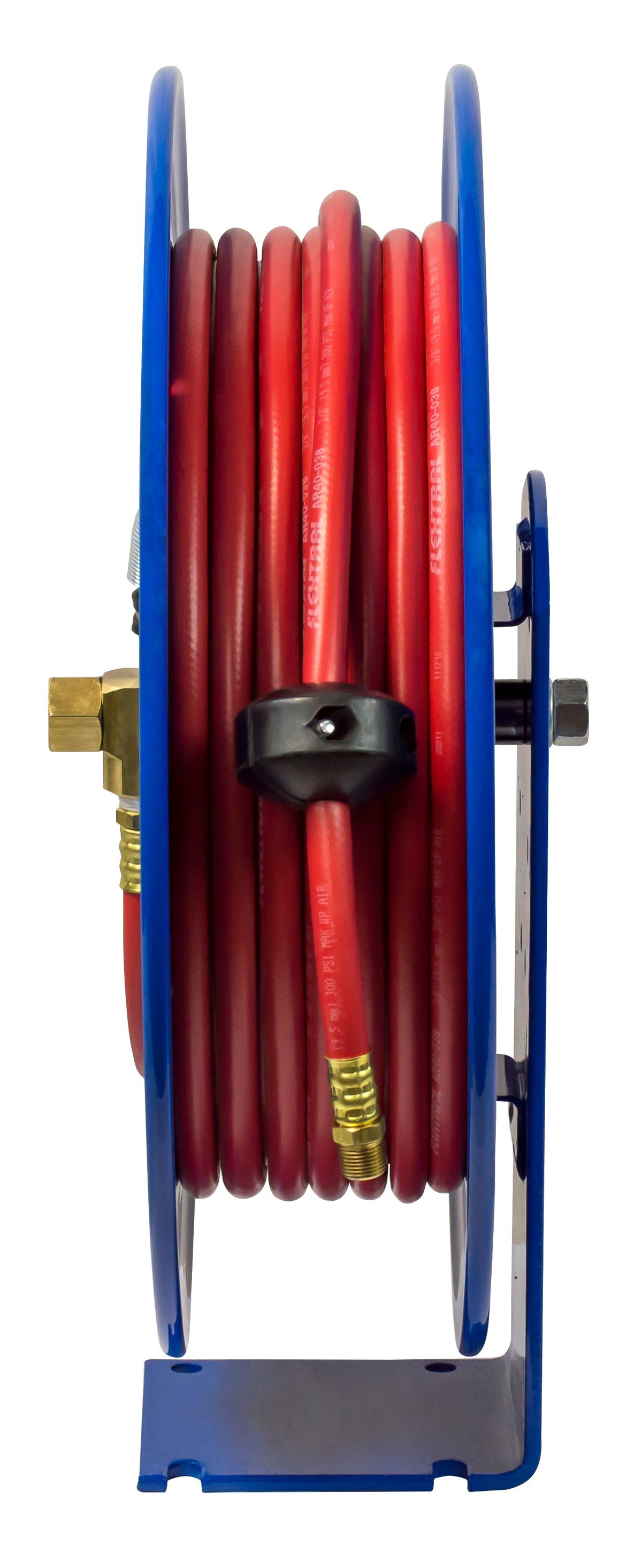 E-LP-430 by Coxreels | E Series | 300 PSI Spring Driven Hose Reel for Air & Water | 1/2" Hose ID, 1/2" FNPT Inlet x 1/2" MNPT Hose End | Steel | 30ft PVC Hose Included