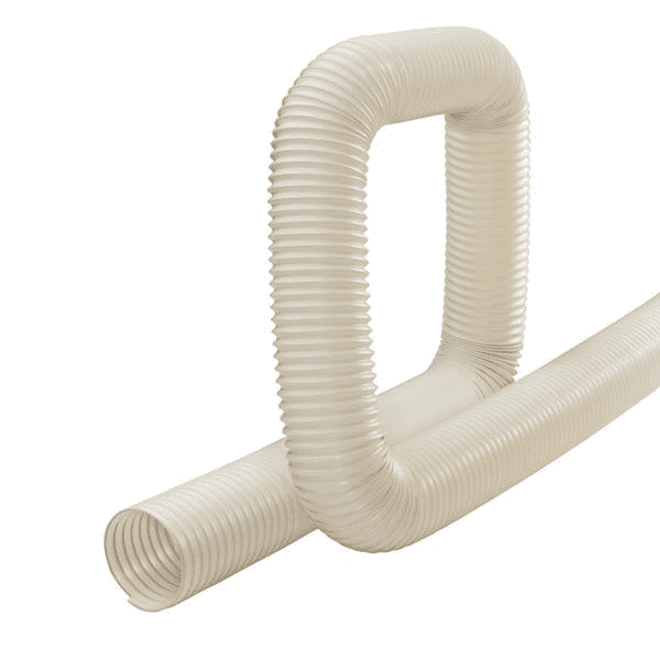 EDW-250X20 by Kuriyama | Tiger-Duct® Extendo-Duct® Air Ducting Hose | White | ID: 2-1/2" | OD: 2.80" | 20ft Length