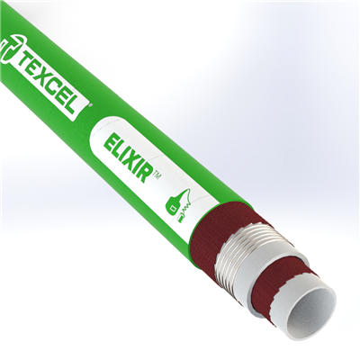 ELIX-.75-100 by Texcel | ELIXIR™ Series | Distillery Hose | 3/4" Hose ID | 150 PSI | 29 in/Hg Vacuum Rated | Green