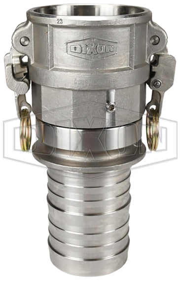 AC400EZSWIV by Dixon Valve | Swivel Cam & Groove Coupler | Type C | 4" Coupler x 4" Hose Shank | Aluminum