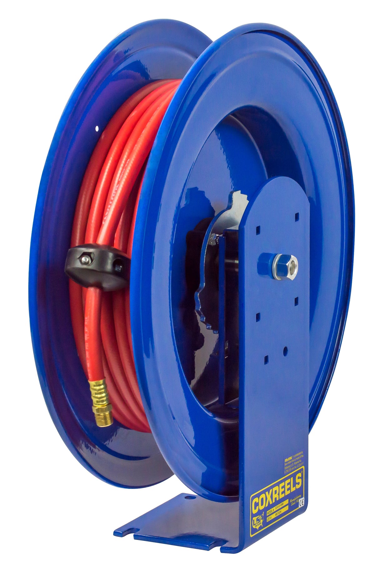 EZ-E-LP-330 by Coxreels | EZ-E Series | 300 PSI EZ-Coil Safety Spring Driven Hose Reel for Air & Water | 3/8" Hose ID, 3/8" FNPT Inlet | Steel | 30ft Capacity, Hose Not Included