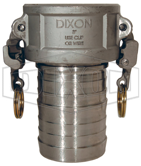 RC100EZCR by Dixon Valve | EZ Boss-Lock Cam & Groove Coupler | Type C | 1" Coupler x 1" Hose Shank | 316 Stainless Steel