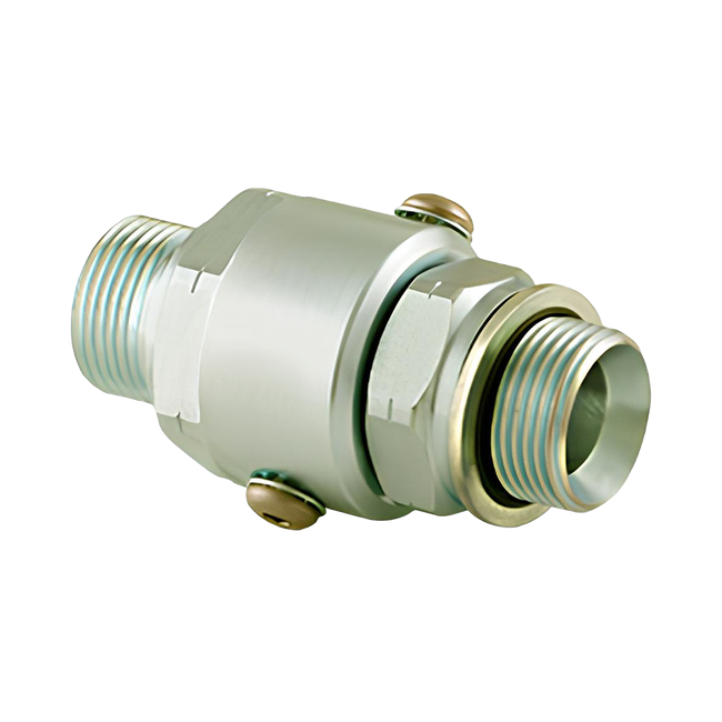 SS20MBSPP20XMBSPP20-Z-ETP by Super Swivel | #51702 | G 1-1/4-11 Male BSPP x G 1-1/4-11 Male BSPP | 1.125" Through Hole | Straight | Nickel | Viton Extreme Seal