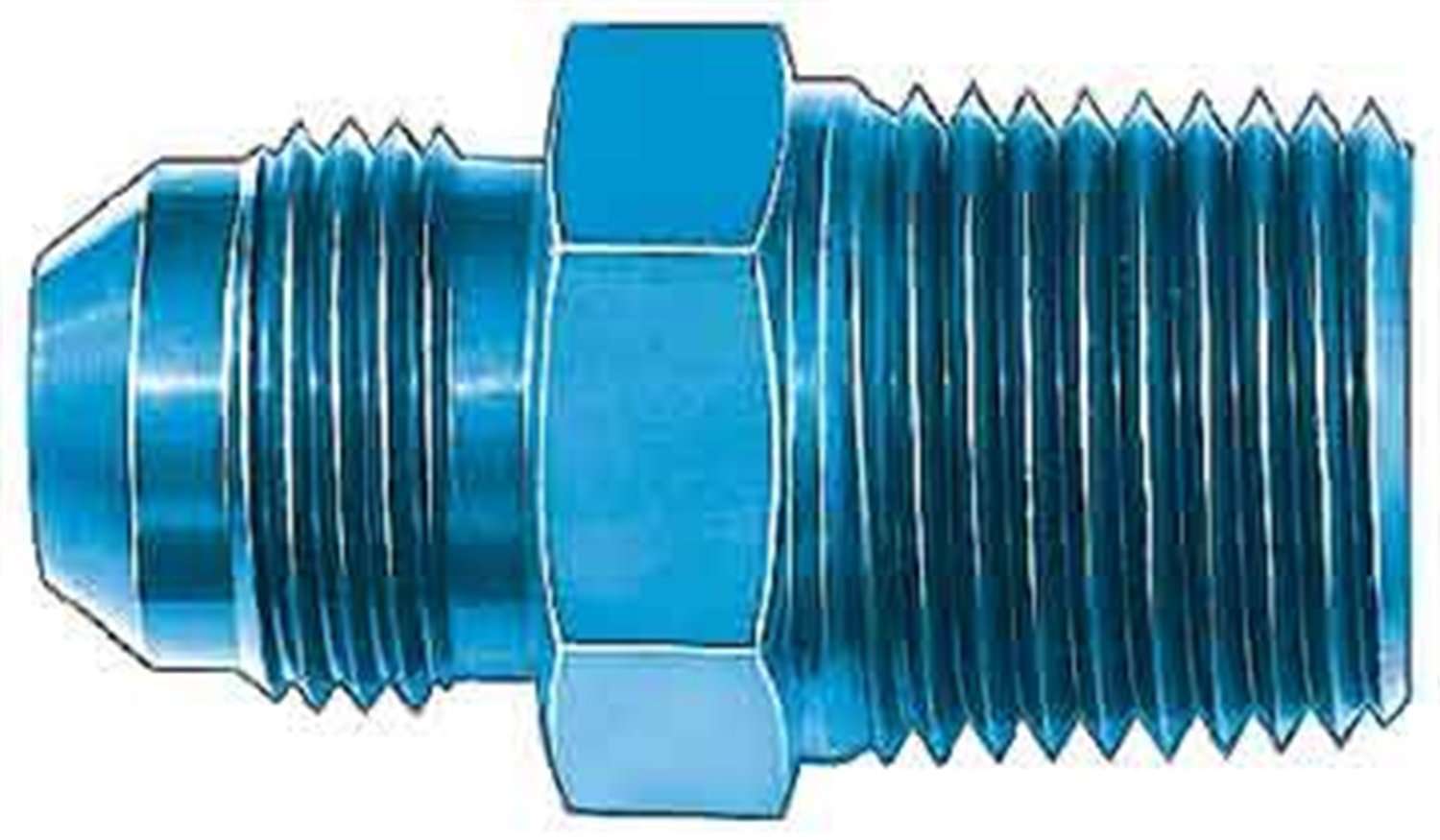 FBM2009 (FCM2009) Eaton Aeroquip® -10 Male AN x 1/2" Male Pipe Straight Adapter - Blue Anodized Aluminum