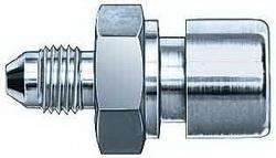 FBM2937 (FCM2937) Eaton Aeroquip® -04 Male AN S.A.E. 37° Male Flare x 3/8-24" Female Inverted Flare Straight Adapter - Steel (Pack of 2)