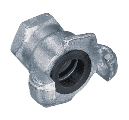 FE-100 by Kuriyama | Two Lug Universal Air Hose Coupling | 1" Female NPT | 150 PSI | Zinc Plated Steel