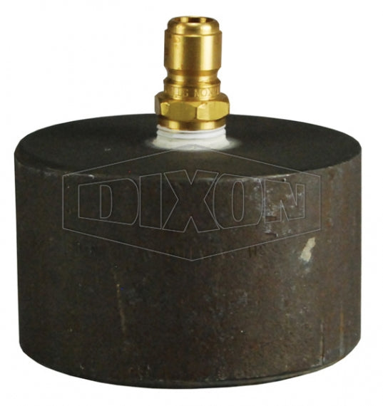 NPT400TC by Dixon Valve | Hydrostatic Test Pump Test Cap | 4" Female NPT x 1/2" Quick Disconnect Plug | Iron / Steel / Brass