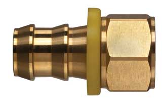 POFFP-0404 by Kuriyama | Push-On Hose Fitting | 1/4" Hose Barb x 1/4" Female NPTF | Brass