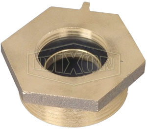 FM7610T Dixon Cast Brass Female to Male Hex Nipple - Increaser / Reducer - 3/4" Female GHT x 1" Male NPT