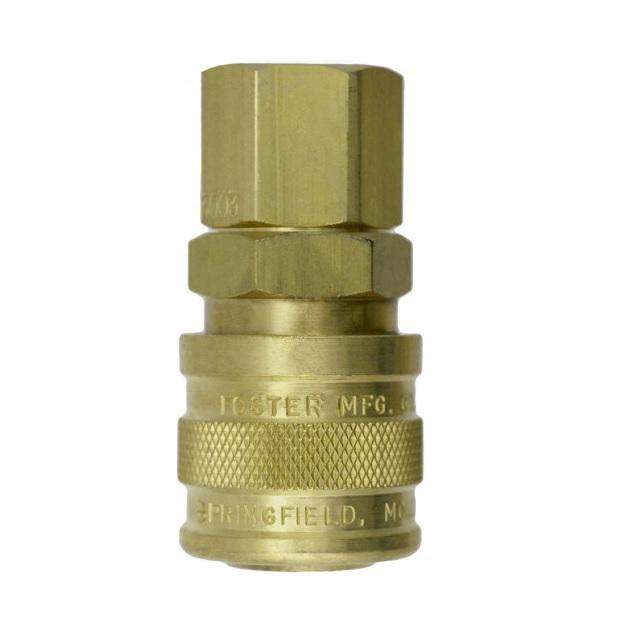 3003W by ZSi-Foster | Quick Disconnect | 1-Way Manual Socket | Buna-N Seal | For Water | 1/4" FPT | Brass/Stainless Steel