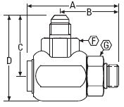 FS65009-1616-01 Aeroquip by Danfoss | 1" Male JIC Swivel x 1" Male O-Ring Boss | 90° Elbow | Zinc-Plated Steel