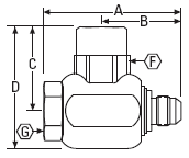 FS65010-1616-01 Aeroquip by Danfoss | 1" Female NPTF Pipe x 1-5/16" Male JIC | 90° Elbow | Steel