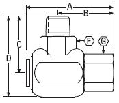 FS65015-0808-01 Aeroquip by Danfoss | 1/2" Male NPTF Swivel Pipe x 1/2" Female NPTF Pipe | 90° Elbow | Zinc-Plated Steel