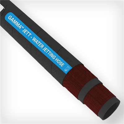WJETT-4.0-100 by Texcel | GAMMA™ JETT Series | Water Jetting Hose | 4" Hose ID | 500 PSI | Black