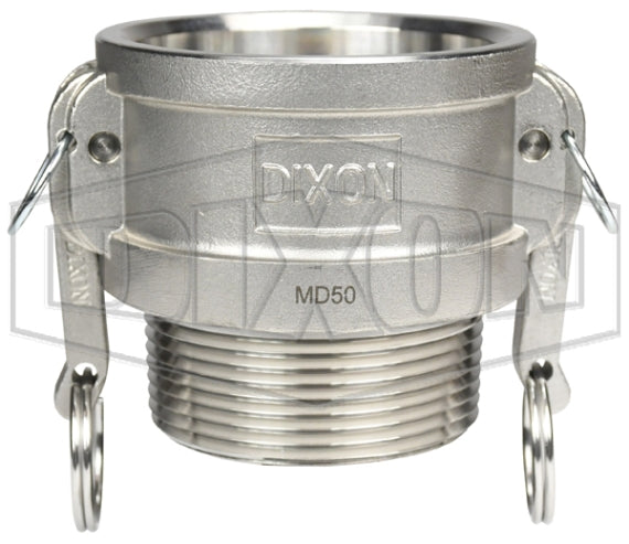 G250-B-SS by Dixon Valve | Global Cam & Groove Coupler | Type B | 2-1/2" Coupler x 2-1/2" Male NPT | 316 Investment Cast Stainless Steel