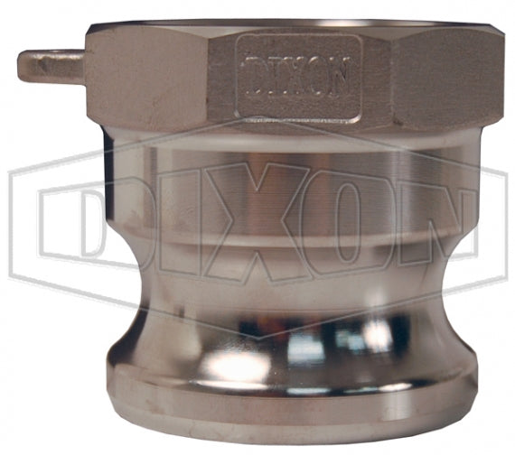 G150-A-SSBSP by Dixon Valve | Global Cam & Groove Adapter | Type A | 1-1/2" Adapter x 1-1/2" Female BSPP | 316 Investment Cast Stainless Steel