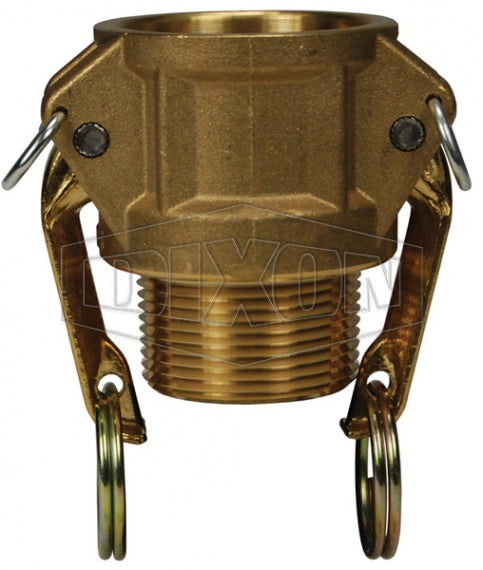 G250-B-BR by Dixon Valve | Global Cam & Groove Coupler | Type B | 2-1/2" Coupler x 2-1/2" Male NPT | ASTMC38000 Forged Brass