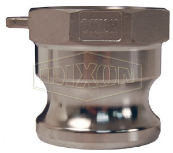 G100-A-SS by Dixon Valve | Global Cam & Groove Adapter | Type A | 1" Adapter x 1" Female NPT | 316 Investment Cast Stainless Steel