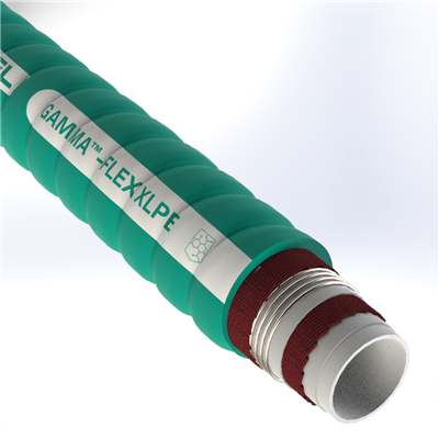 GXL20F1-3.0 by Texcel | GAMMA™-FLEX XLPE Series | Cross-Linked Polyethylene Chemical Hose | 3" Hose ID | 200 PSI | Green