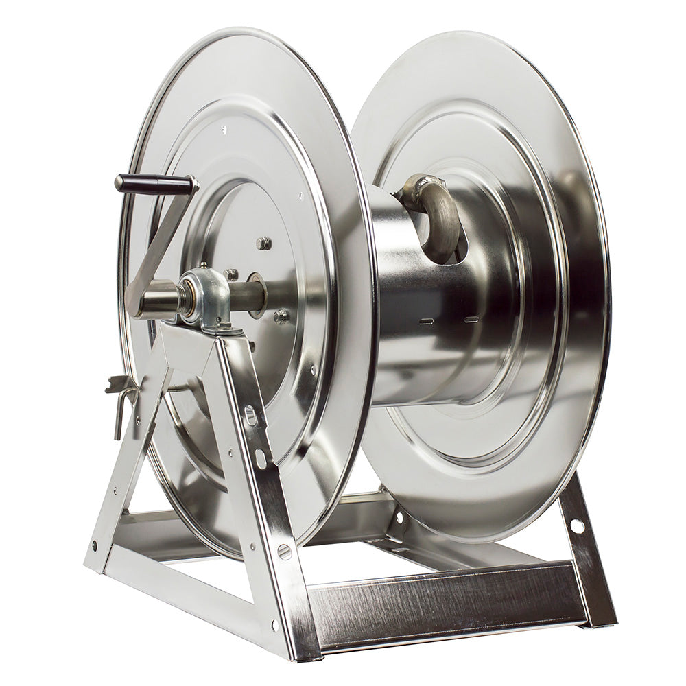 1175-6-200-C-SP by Coxreels | 1175-SS Series | 3,000 PSI Hand Crank Hose Reel | 1" Hose ID, 1" FNPT Inlet | Stainless Steel | 200ft Capacity, Hose Not Included