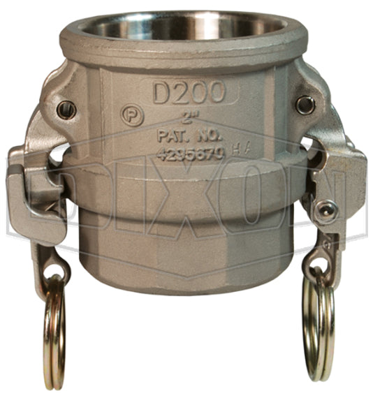 HAD200EZ by Dixon Valve | EZ Boss-Lock Cam & Groove Coupler | Type D | 2" Coupler x 2" Female NPT | Hastelloy®