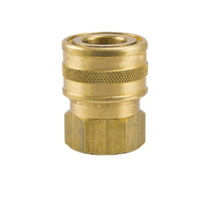 B-PHC4-4F-B Breco by Foster | FIH Series | Quick Disconnect | 1/4" Female Stright-Thru Sockets x 1/4" Female NPT Thread | Straight | Brass