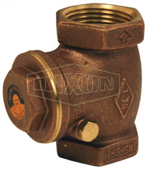 SWCV75 by Dixon Valve | Swing Check Valve | 3/4" Female NPT x 3/4" Female NPT | Brass