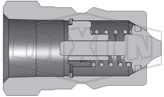 HS3BF3-S by Dixon Valve | Hydraulic Quick Disconnect Coupling | HS-Series | 3/8" Female BSPP x 3/8" ISO-B Steam Interchange | Plug | 303 Stainless Steel