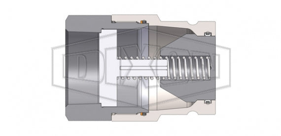 HT16BF16 by Dixon Valve | Hydraulic Quick Disconnect Coupling | HT-Series | 2" Female BSPP x 2" ISO16028 Flushface Interchange | Plug | Steel