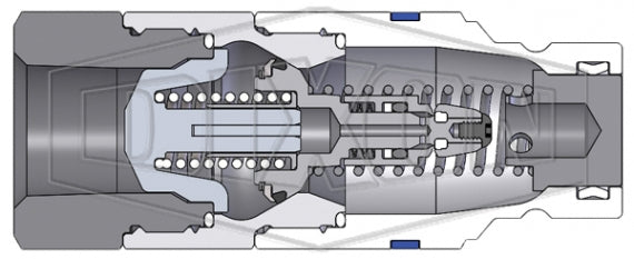 HTE6BF8 by Dixon Valve | Hydraulic Quick Disconnect Coupling | HTE-Series | ISO 16028 Connect Under Pressure Flushface Plug | 1" Female BSPP x 3/4 Body Size | Plug | Steel
