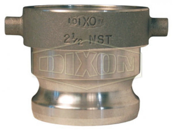 AHA2525ADP by Dixon Valve | Cam & Groove Hydrant Adapter | with Pin Lugs | 2-1/2" Female NST(NH) x 2-1/2" Male Adapter | Aluminum