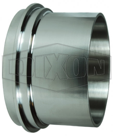 L14AJP-G250 Dixon Valve John Perry Long Plain Weld Ferrule - 2-1/2" Tube OD - 304 Stainless Steel